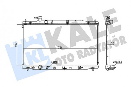 Радиатор охлаждения Honda Cr-V III KALE OTO RADYATOR 347725