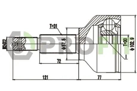 ШРКШ зі змазкою в комплекті PROFIT 2710-3136 (фото 1)