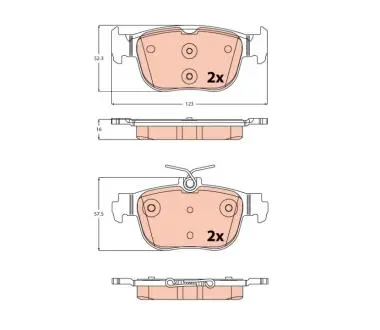Гальмівні колодки дискові AUDI/FORD/SKODA/VW A3/Connect/Octavia \'\'R \'\'19>> TRW GDB2373