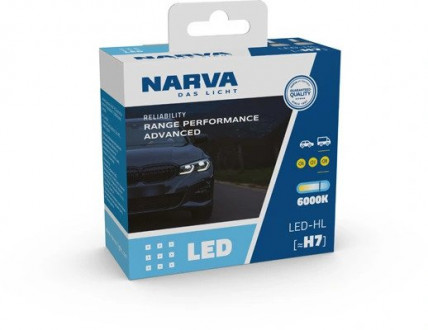 Лампа світлодіодна LED H7 12/24V Range Performance Advanced 19W 6000K (комплект) NARVA 181838100