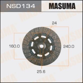 Диск сцепления 240*160*24*25.6 Nissan X-Trail (01-07) Masuma NSD134