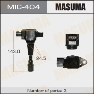 Катушка зажигания MAZDA 2, DEMIO / ZJ-VE, ZJ-VEM, ZY-VE Masuma MIC404