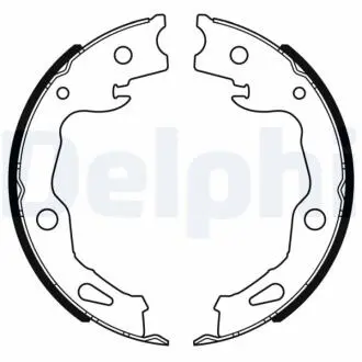 Колодки гальмівні барабанні (комплект 4 шт) Delphi LS2186