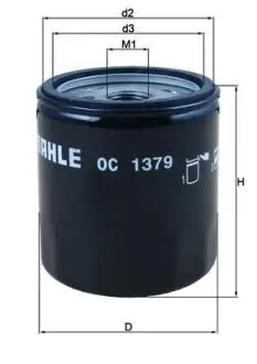 Фільтр масляний MAHLE KNECHT OC 1379