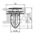 Кліпса кріплення (затискач) Fischer Automotive One (FA1) 21-40035.5 (фото 2)