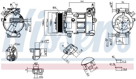Компресор кондиціонера NISSENS 891260