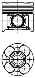 Поршень KOLBENSCHMIDT 40660610 (фото 1)