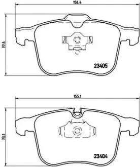 Комплект тормозных колодок BREMBO P 59 049 (фото 1)