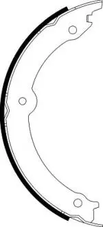 Комплект гальмівних колодок, стоянкове гальмо HELLA 8DA355051391 (фото 1)