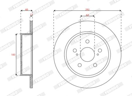 Диск гальмівний FERODO DDF3112C