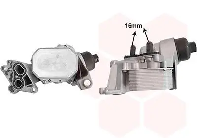 Радіатор масляний з корпусом OPEL VIVARO/ RENAULT TRAFIC 9/06>14 Van Wezel 43013721