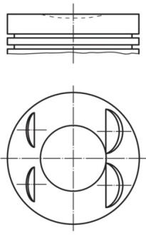 Поршень з кільцями DACIA /RENAULT/NISSAN 72,20 1.2 TCe 16V H5F 13- (MAHLE) MAHLE KNECHT 021 PI 00127 000