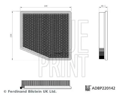 Фільтр повітряний BLUE PRINT ADBP220142