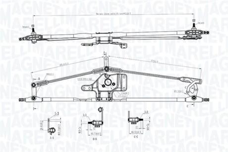 Механізм склоочисника в зборі MAGNETI MARELLI 085570718010