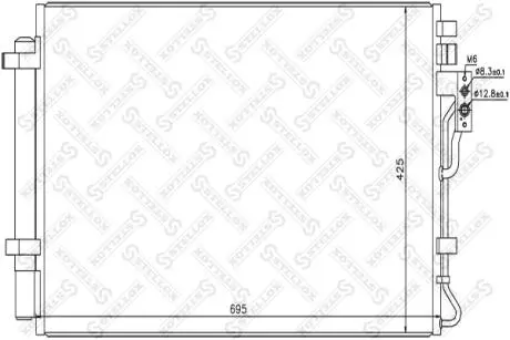 Радиатор кондиционера STELLOX 1045707SX