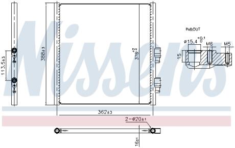 Радіатор кондиціонера First Fit NISSENS 941308 (фото 1)