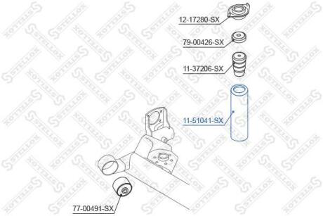 Пильовик амортизатора заднього STELLOX 1151041SX