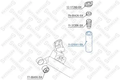 Пильовик амортизатора заднього STELLOX 1151041SX