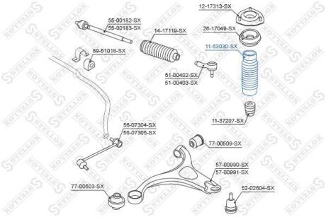 Пильовик амортизатора заднього STELLOX 1153030SX
