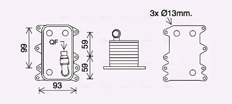 Охолоджувач оливи AVA COOLING BW3560