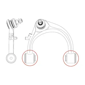 Сайлентблок важеля передня вісь верх Jeep Grand Cherokee 10- Dodge Durango 11-15 CTR GV1020