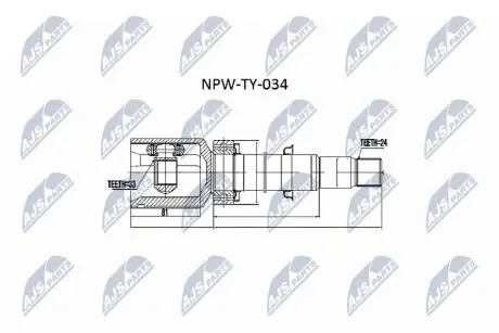 Шрус полуоси Nty NPWTY034