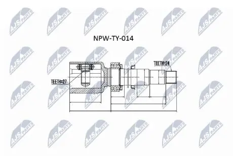 Шрус полуоси Nty NPWTY014