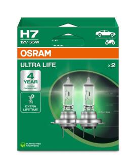 ЛАМПА H7 55W 12V PX26D 10X2BOX ULTRALIFE OSRAM ="64210ULT2HB"