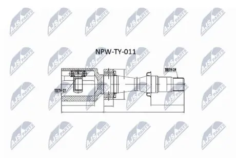Шрус полуоси Nty NPWTY011