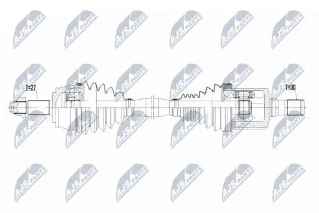 Полуось jeep renegade 1.4t 17- /front,left,atm/ Nty NPWCH042