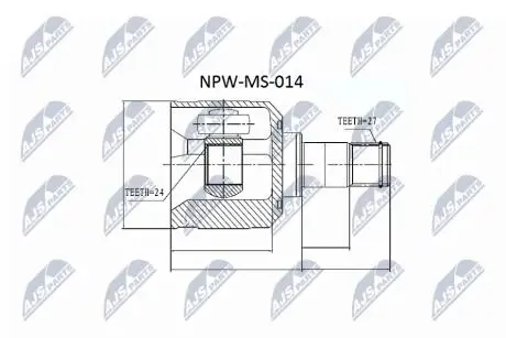 Шрус полуоси Nty NPWMS014