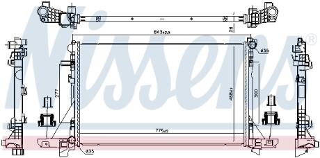 Радіатор охолоджування NISSENS 606411