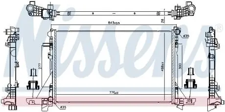Радіатор охолоджування NISSENS 606411