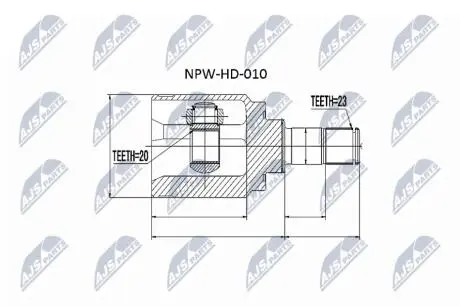 Шрус полуоси Nty NPWHD010