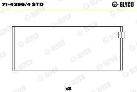 Шатунний підшипник Glyco 7143964STD