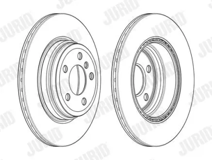 Гальмівний диск зад. BMW 3 (F30/F31/F80)/3 (F31)/4 (F33/F36/F83) 11- (330*66,2) компл. 2шт Jurid 562980JC