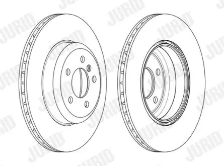 Гальмівний диск пер. BMW 3 (F30/F31/F34/F80)/4 (F33/F36/F83) 13- (345*66,2) компл. 2шт Jurid 563134JC
