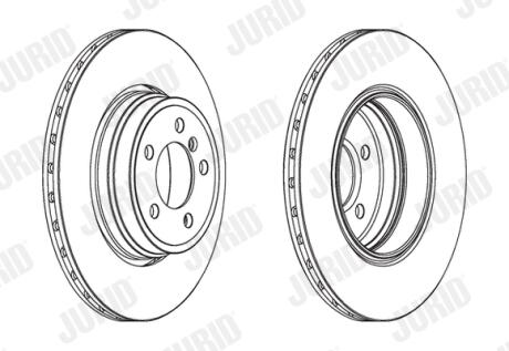 Гальмівний диск зад. BMW 5 (E60/E61)/6 (E63/E64) 01-10 (345*74) Jurid 563066JC-1