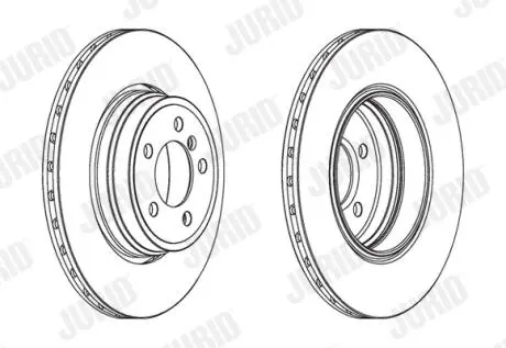 Гальмівний диск зад. BMW 5 (E60/E61)/6 (E63/E64) 01-10 (345*74) Jurid 563066JC-1