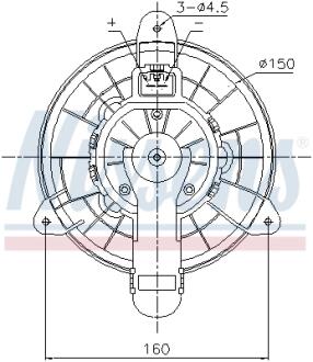 Вентилятор отопителя Ford Transit (14-), Transit Custom (13-) AVA COOLING FD8727
