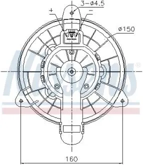 Вентилятор обігрівача Ford Transit (14-), Transit Custom (13-) AVA AVA COOLING FD8727