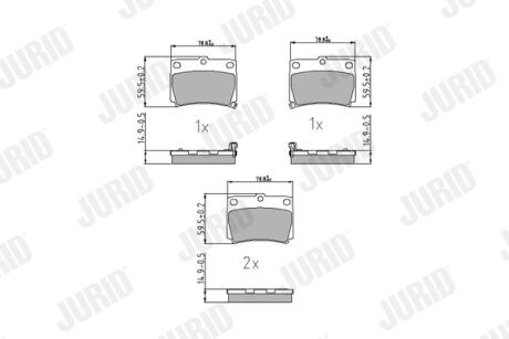Колодки гальмівні дискові Jurid 572519J