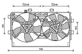 Вентилятор охолодження радіатора AVA AVA COOLING MT7530