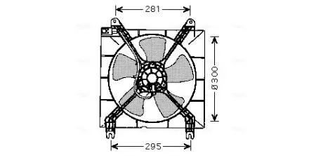 Вентилятор охолодження радіатора AVA AVA COOLING DW7507