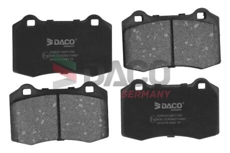 Колодки гальмівні дискові пер. DACO DACO Germany 320620
