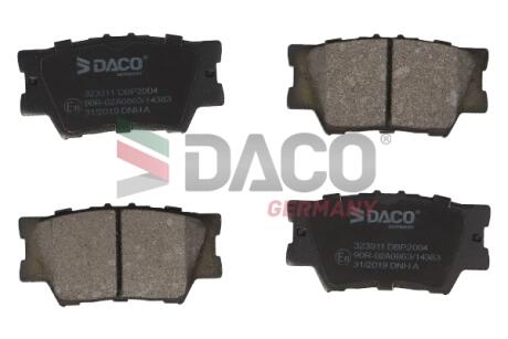 Колодки гальмівні дискові зад. DACO DACO Germany 323911