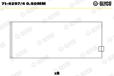 Подшипник скольжения PL 0.50MM Glyco 7142974050MM