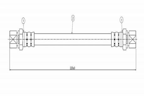 Шланг тормозной задний CAVO C800 668A