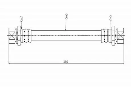 Шланг тормозной задний CAVO C800 668A