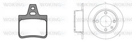 Колодки тормозные Woking 80023.00